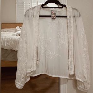 Johnny Was kimono cover up top